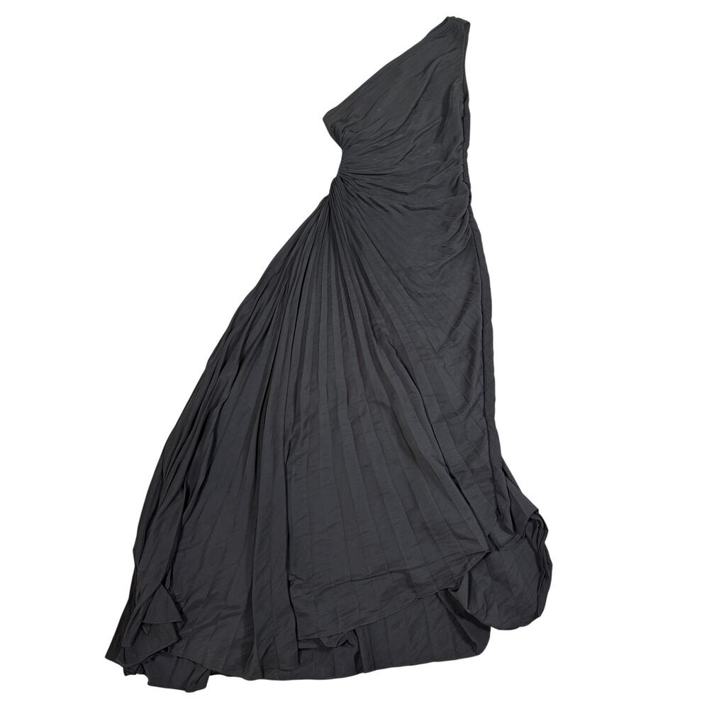 A.L.C Womens Size 6 Delfina Pleated Asymmetric Dress Black